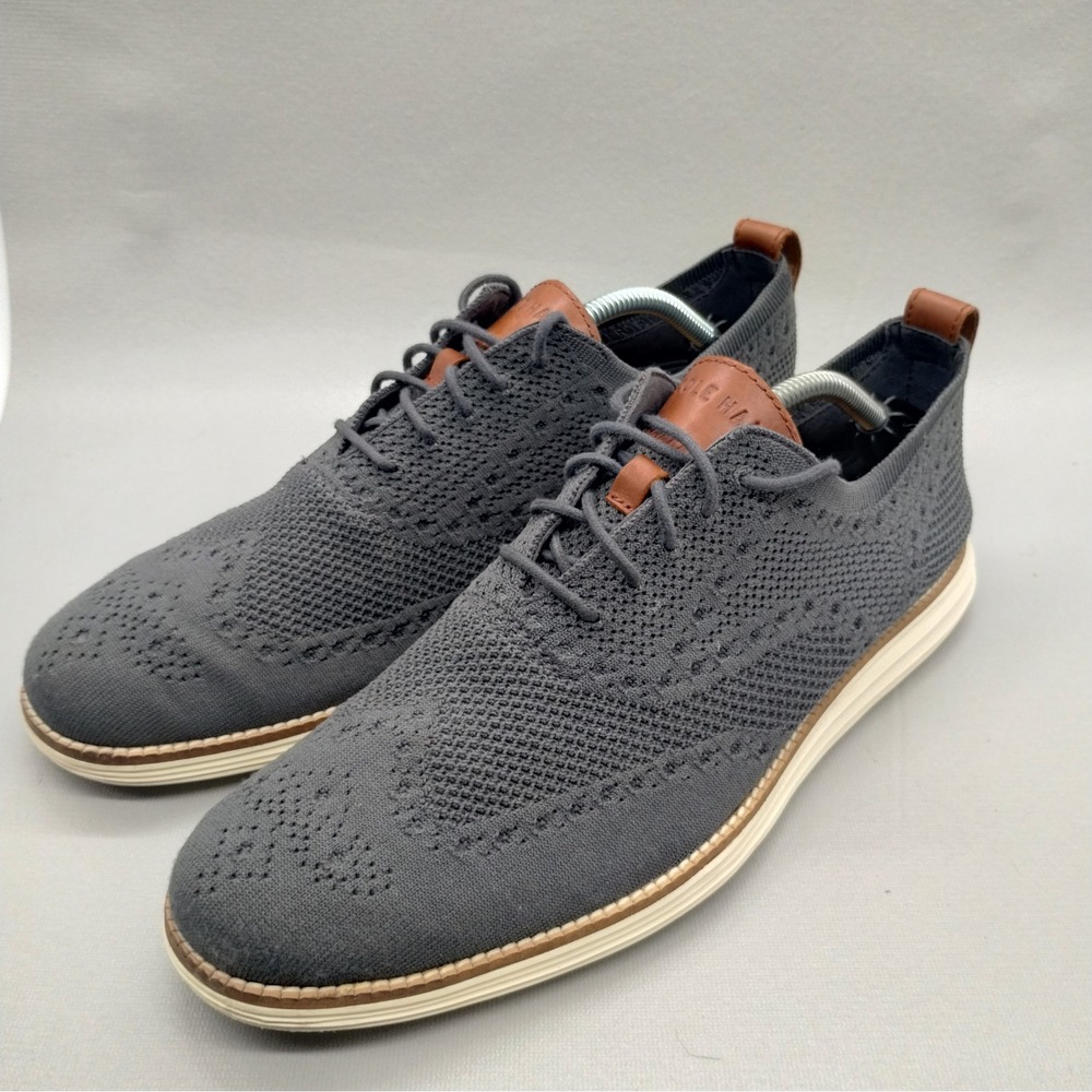 Cole Haan Original Grand Stitchlite Wingtip Oxfords Mens Size 11 M Grey Shoes